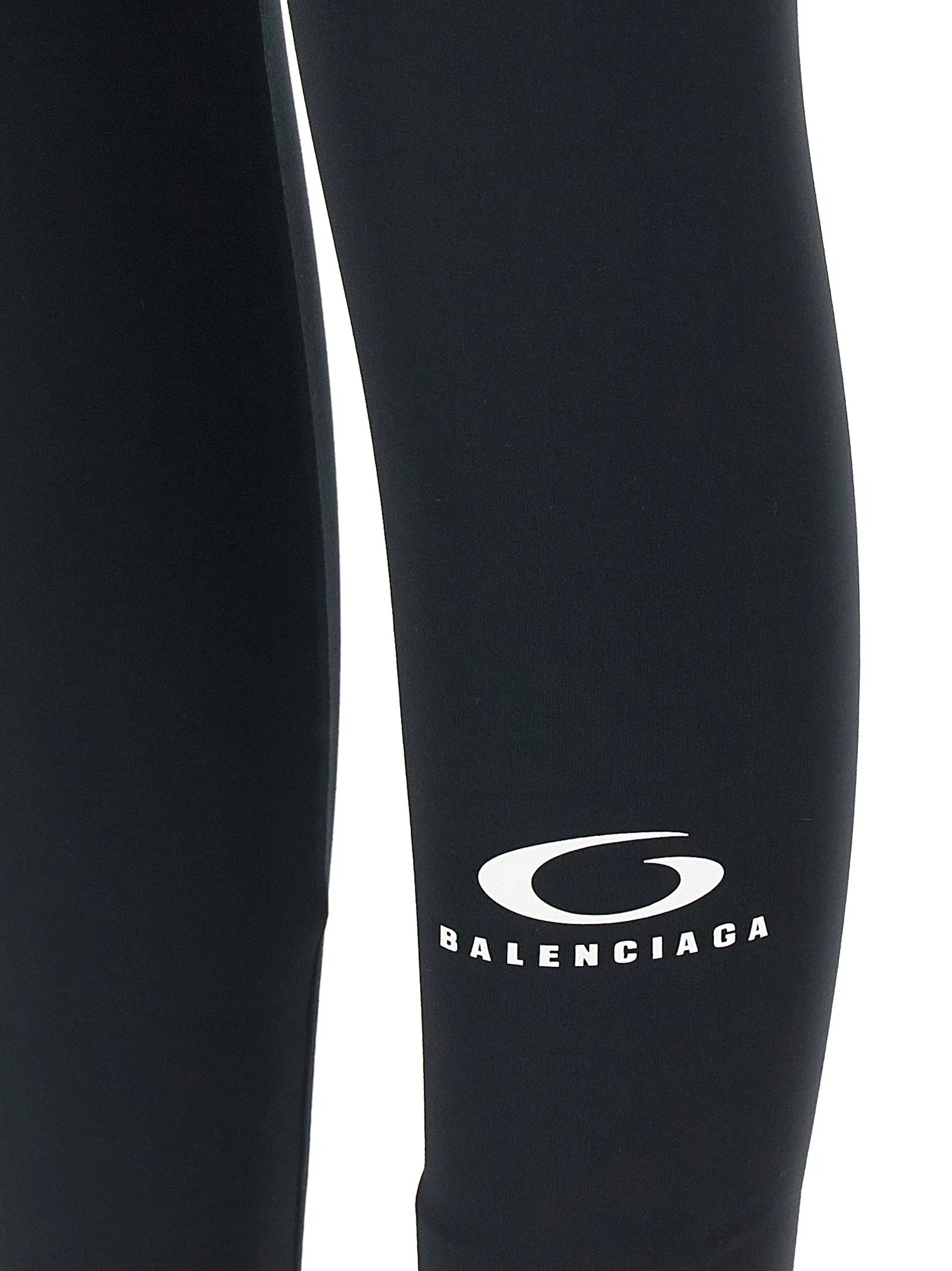 Balenciaga Black Polyester Leggings - XS