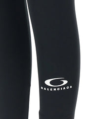 Balenciaga Black Polyester Leggings - XS