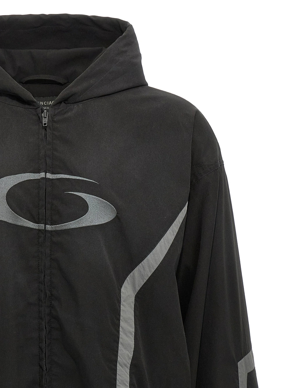 Balenciaga Black Polyester Shell Jacket - M