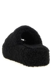 Balenciaga Black Polyester Slides