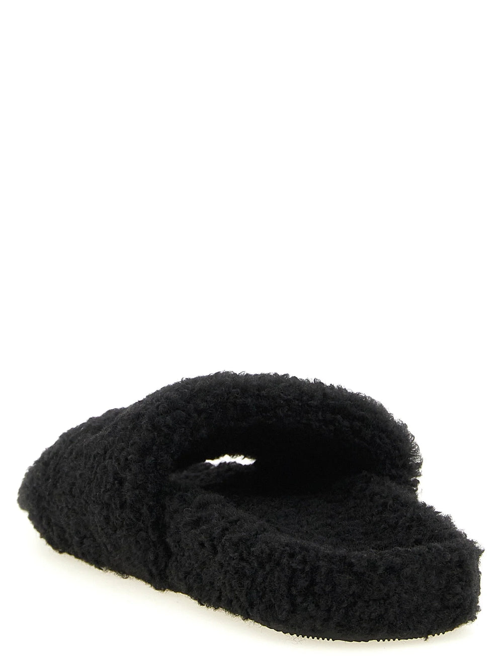 Balenciaga Black Polyester Slides