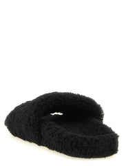 Balenciaga Black Polyester Slides