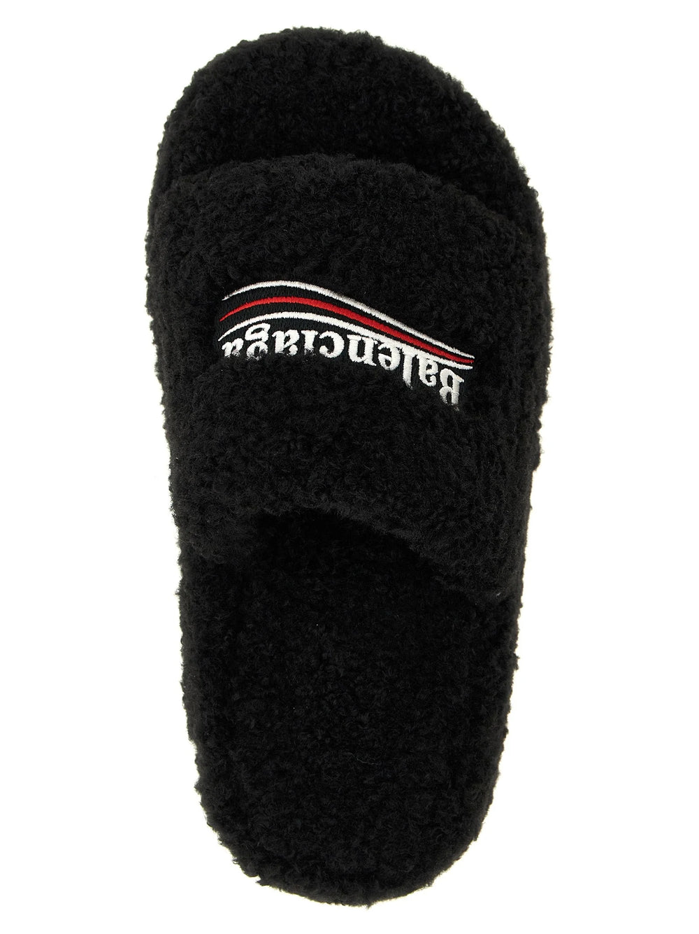 Balenciaga Black Polyester Slides