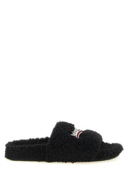 Balenciaga Black Polyester Slides