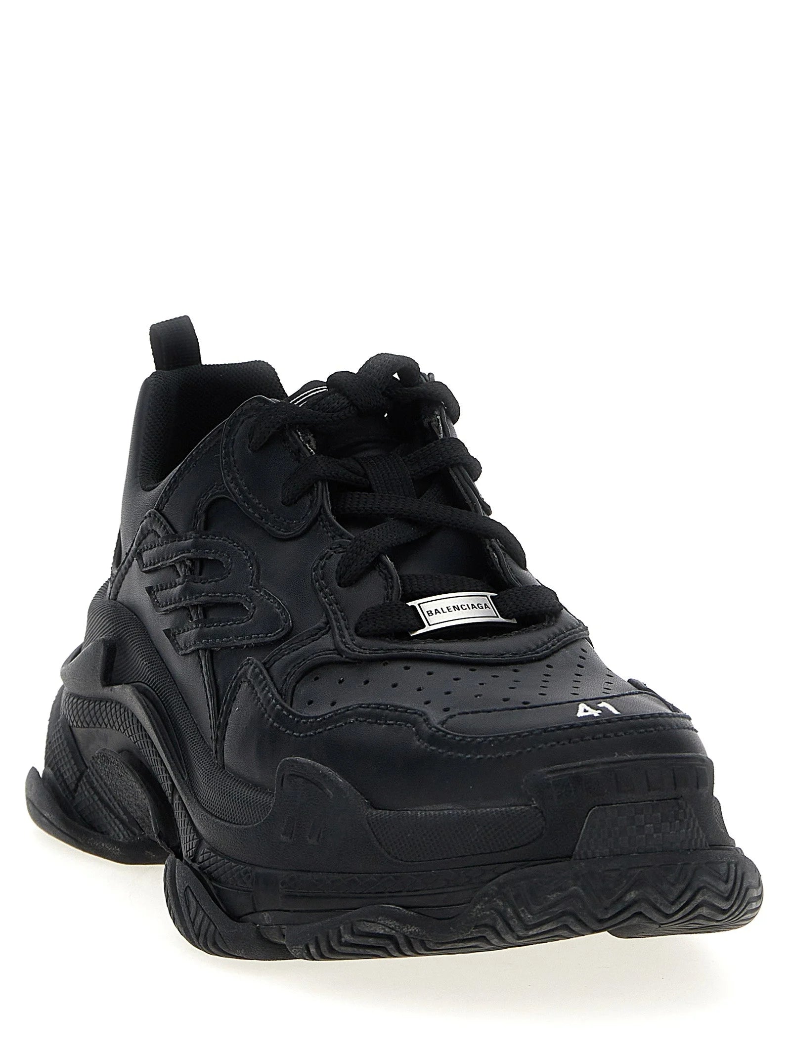 Balenciaga Black Polyethylene Athletic Sneakers - EU45/US12