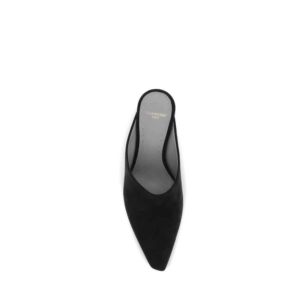 Balenciaga Décolleté con Tacco Alto in Suede Nera
