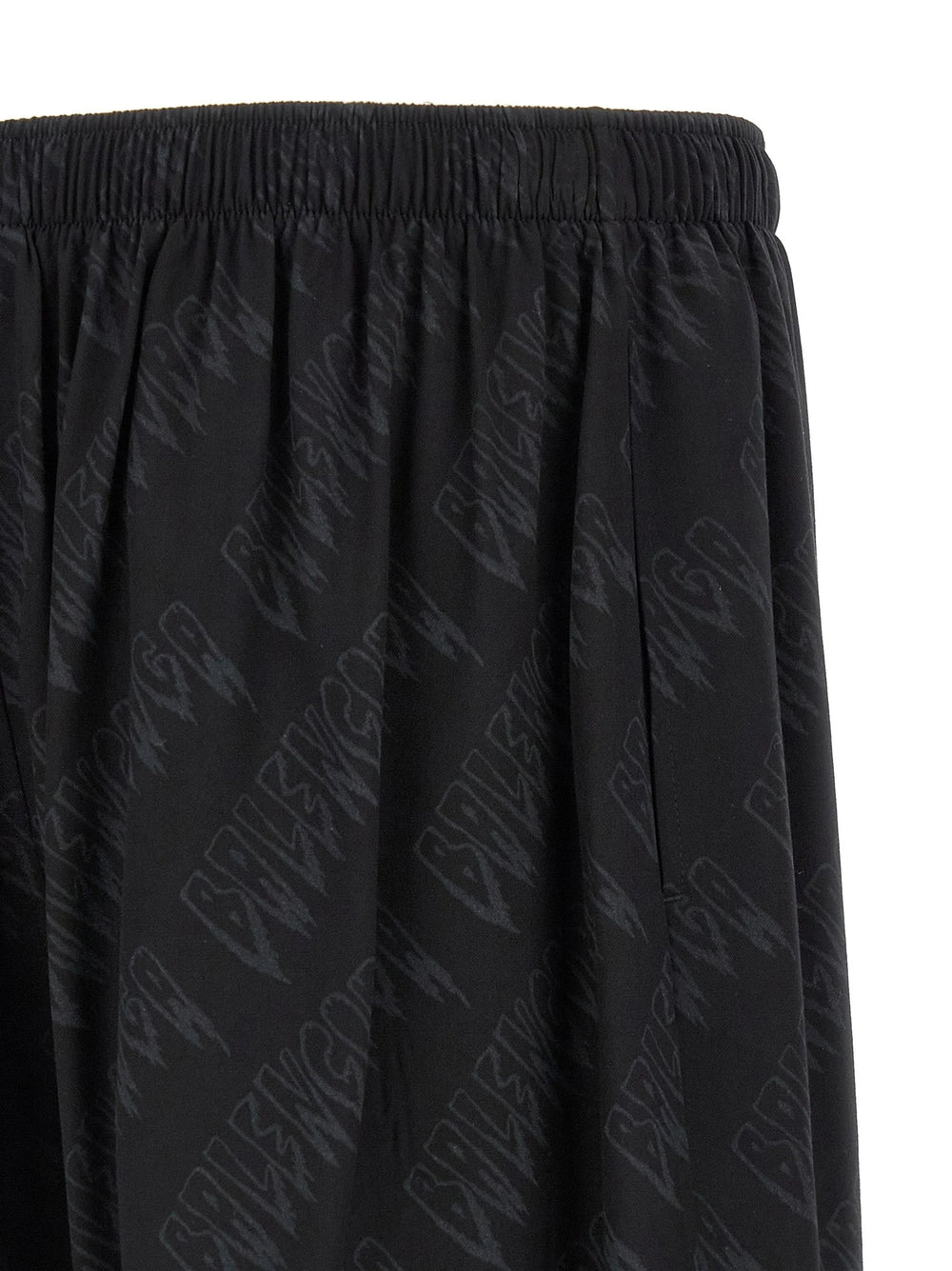 Balenciaga Black Viscose Bermuda Shorts