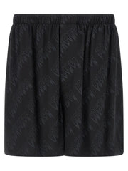 Balenciaga Black Viscose Bermuda Shorts