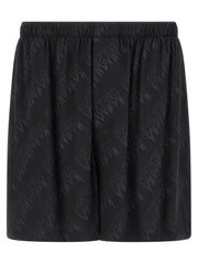 Balenciaga Black Viscose Bermuda Shorts