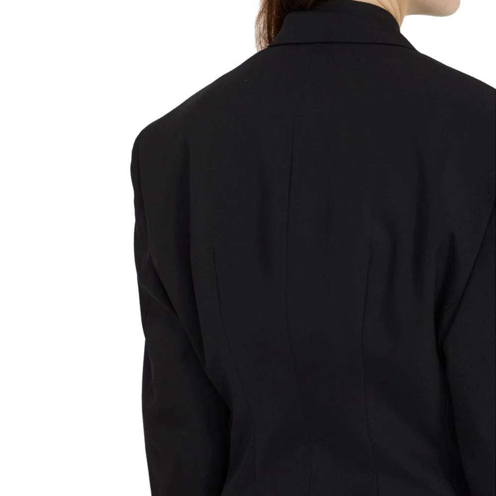 Balenciaga Černý vlněný kabát - 42