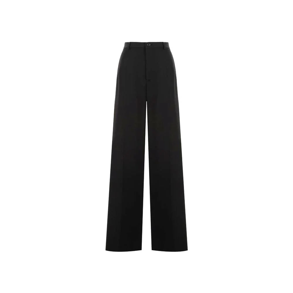 Balenciaga Black Wool Flared Pants - XS