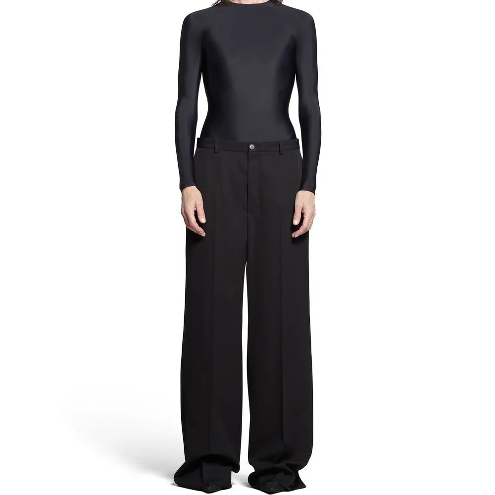 Balenciaga Black Wool Flared Pants - XS