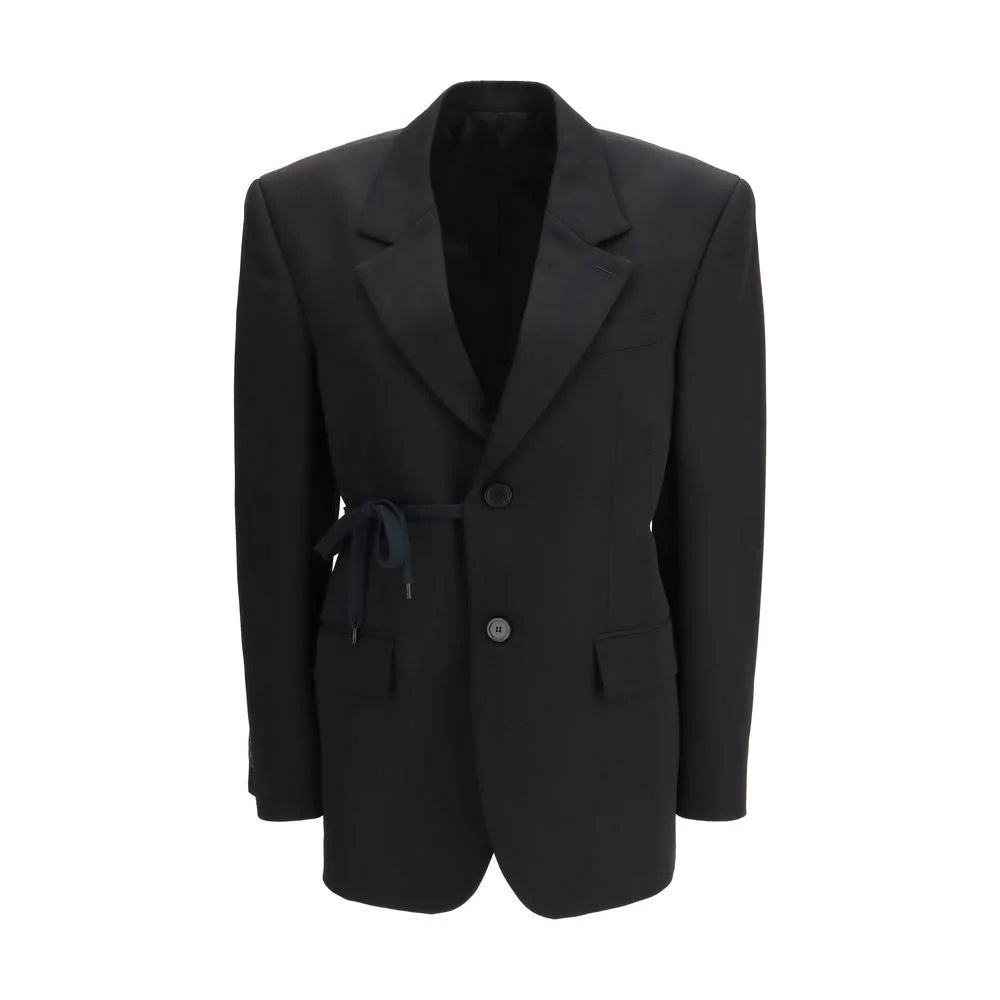 Balenciaga Black Wool Jackets And Coat