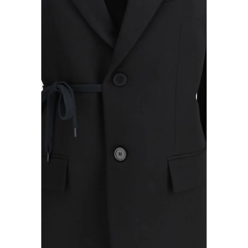 Balenciaga Black Wool Jackets And Coat