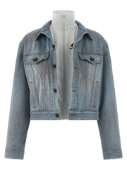 Balenciaga Blue Cotton Denim Jacket