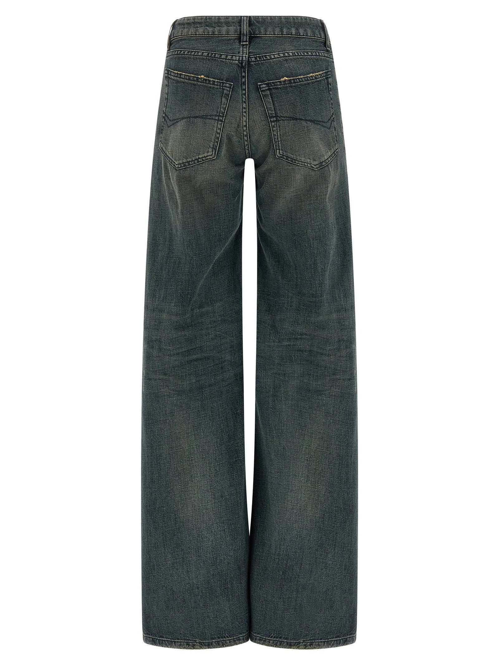 Balenciaga Blue Cotton Flared Jeans - 26