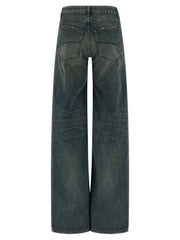 Balenciaga Blue Cotton Flared Jeans - 26