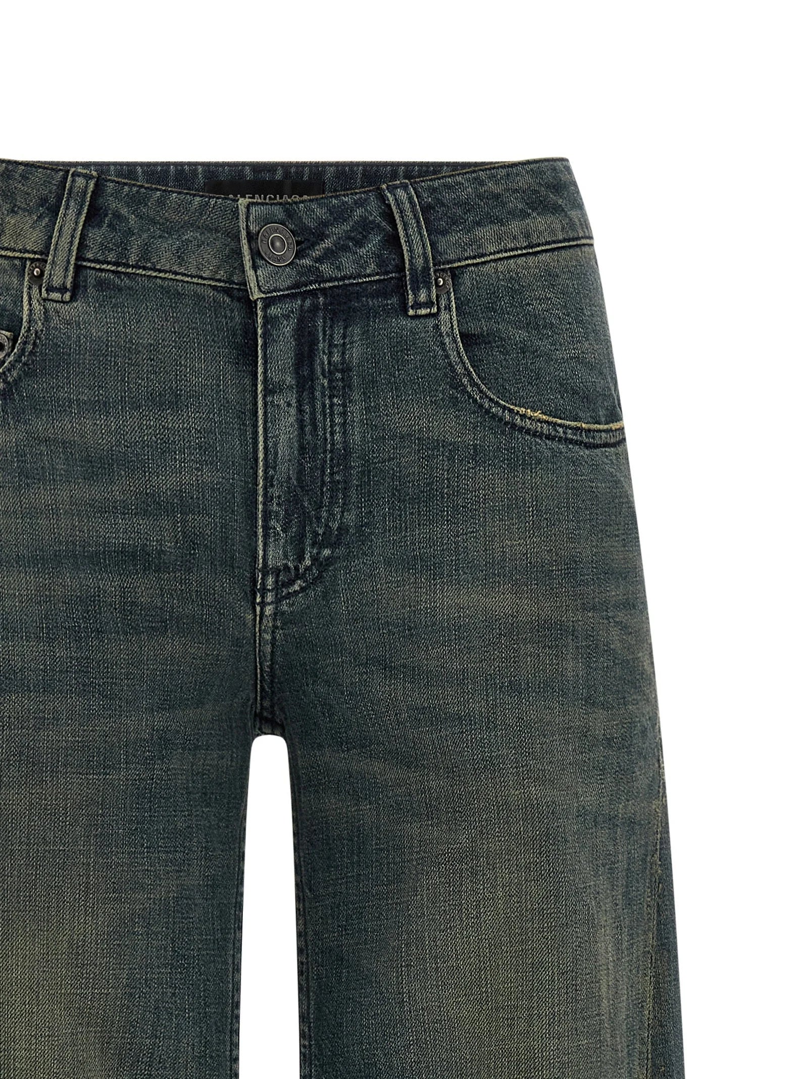 Balenciaga Blue Cotton Flared Jeans - 26