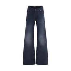 Balenciaga Blue Cotton Flared Jeans