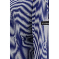 Balenciaga Blue Cotton Pattern Shirt - S