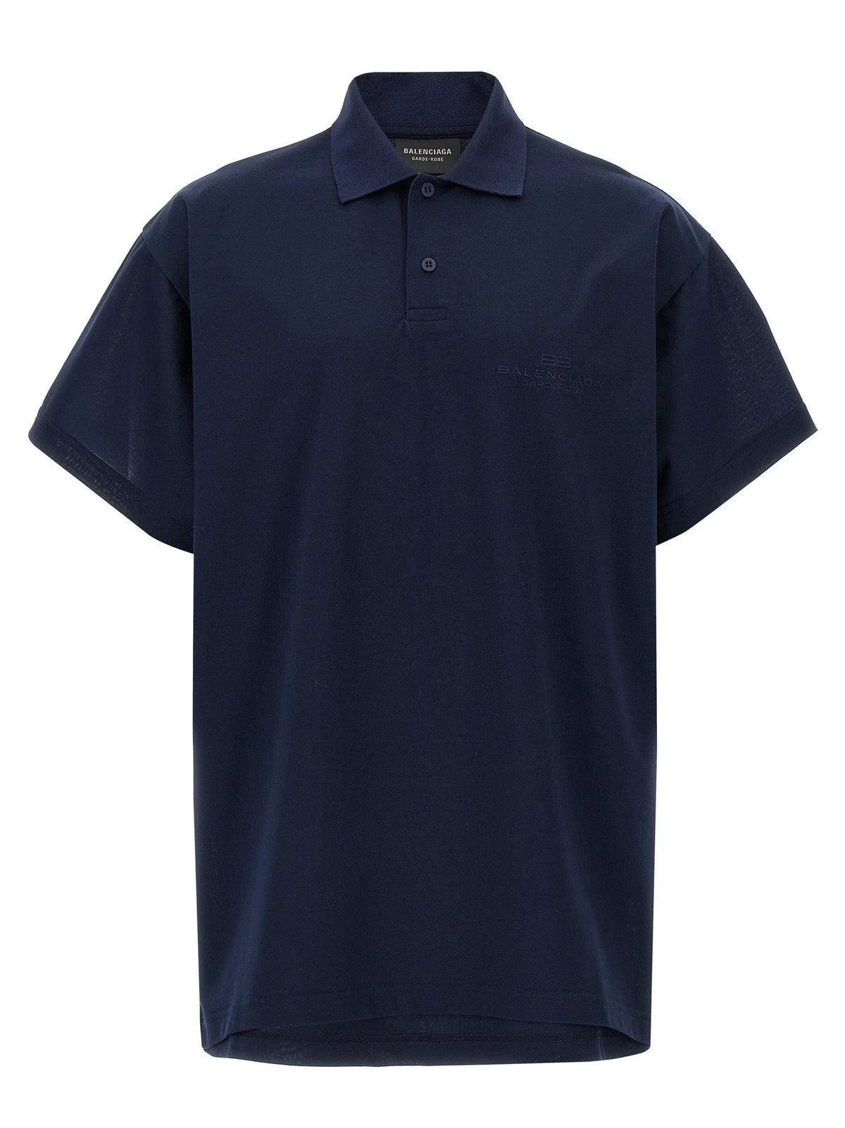 Balenciaga Blue Cotton Polo Shirt