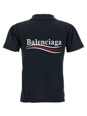 Balenciaga Blue Cotton Polo Shirt - M
