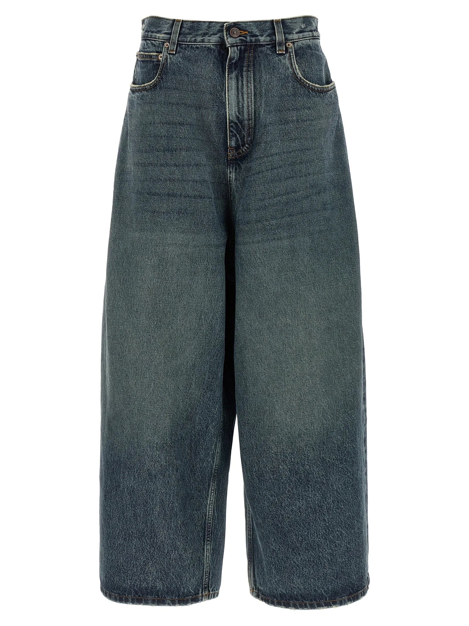 Balenciaga Blue Cotton Relaxed Fit Jeans