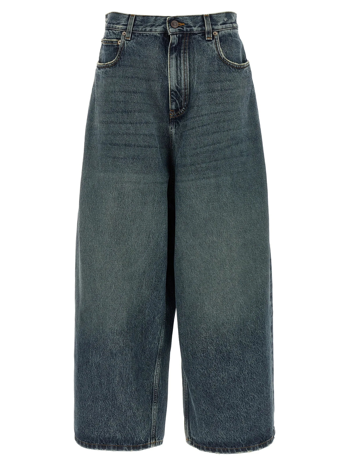 Balenciaga Blue Cotton Relaxed Fit Jeans