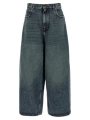 Balenciaga Blue Cotton Relaxed Fit Jeans