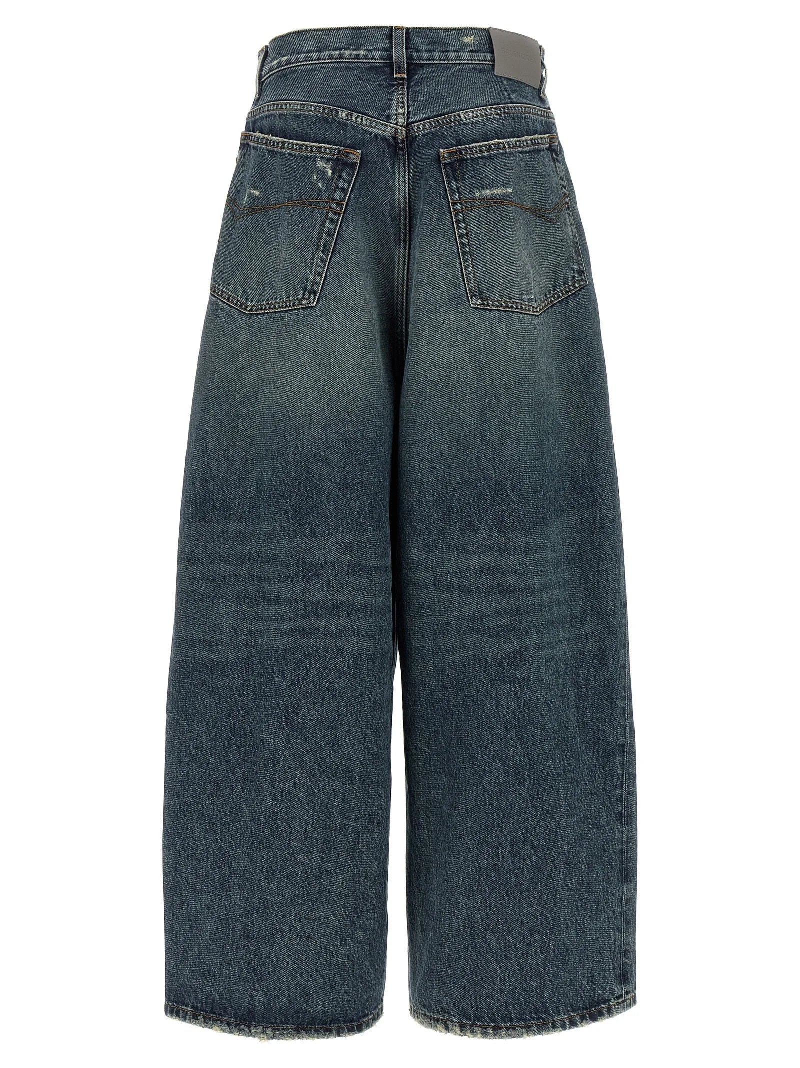 Balenciaga Blue Cotton Relaxed Fit Jeans
