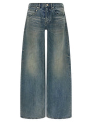 Balenciaga Blue Cotton Relaxed Fit Jeans
