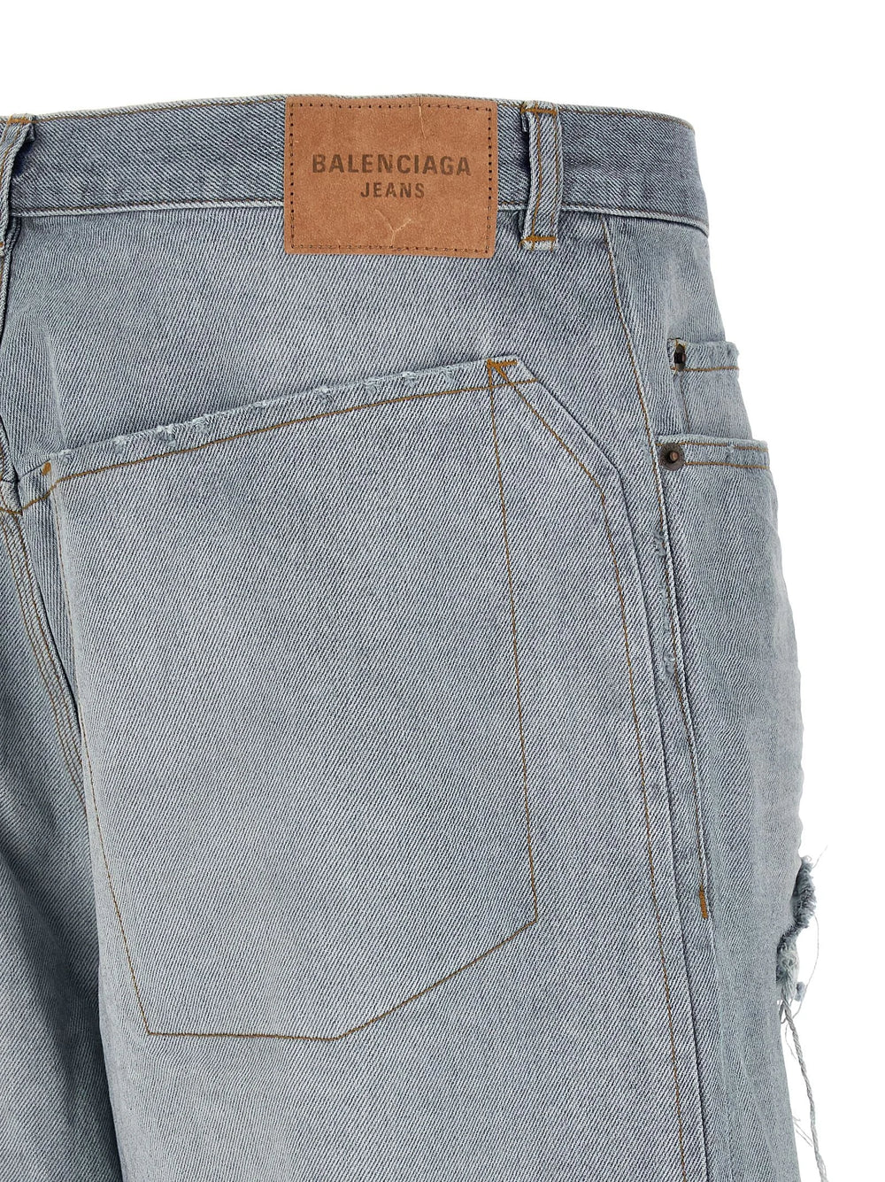 Balenciaga Blue Cotton Relaxed Fit Jeans - S