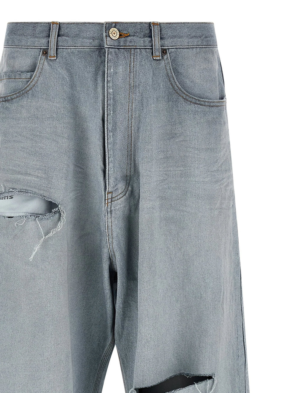 Balenciaga Blue Cotton Relaxed Fit Jeans - S