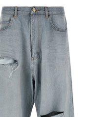 Balenciaga Blue Cotton Relaxed Fit Jeans - S