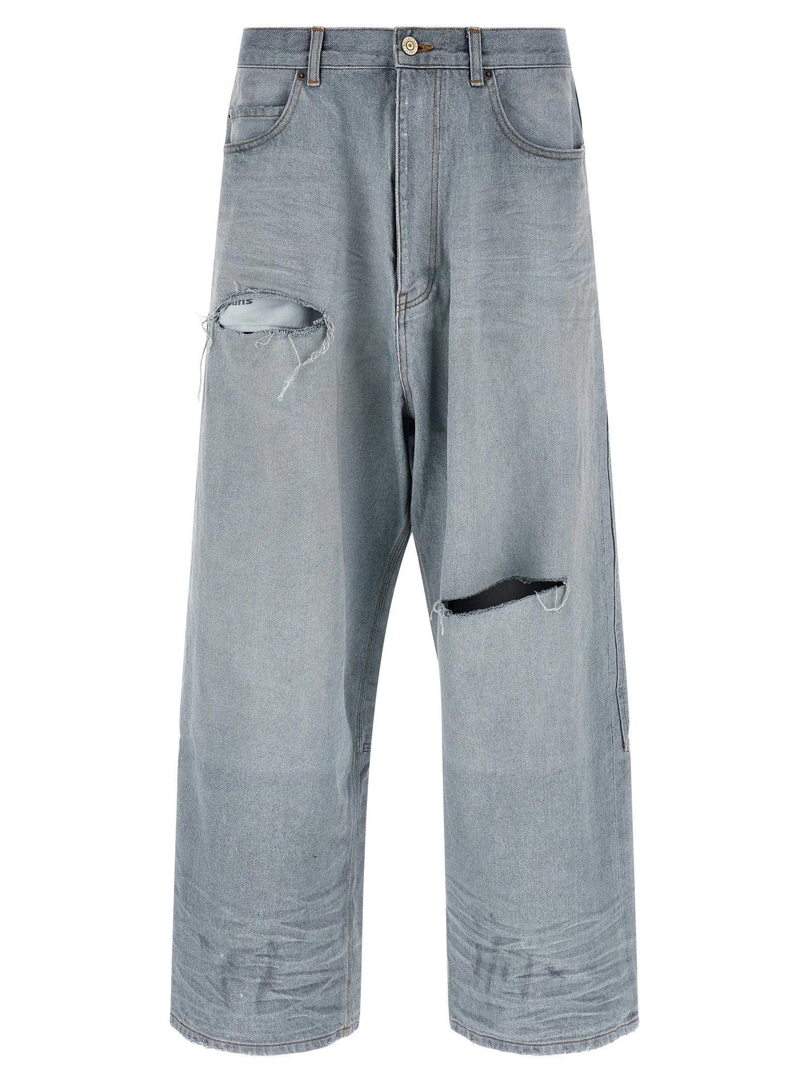 Balenciaga Blue Cotton Relaxed Fit Jeans - S