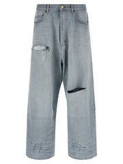 Balenciaga Blue Cotton Relaxed Fit Jeans - S