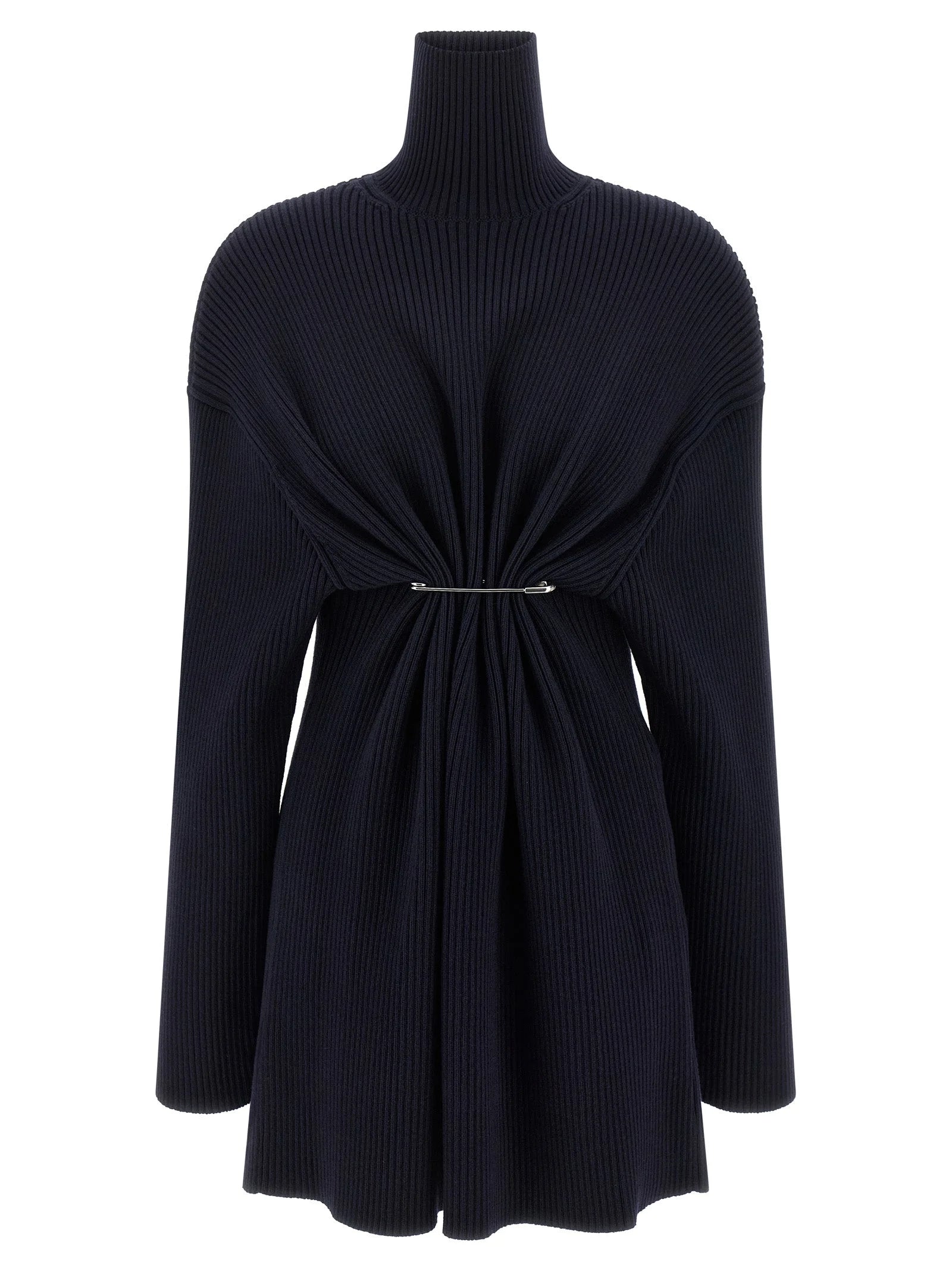 Balenciaga Blue Wool Short Dress