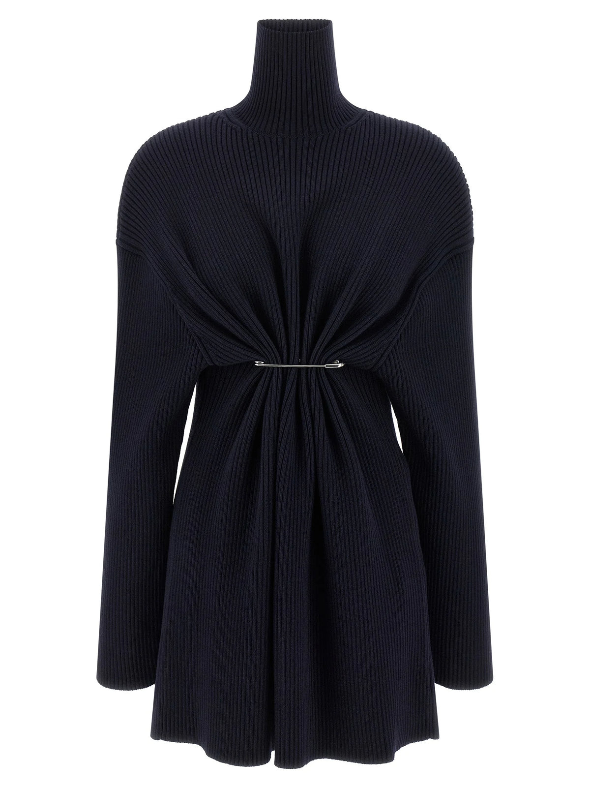 Balenciaga Blue Wool Short Dress