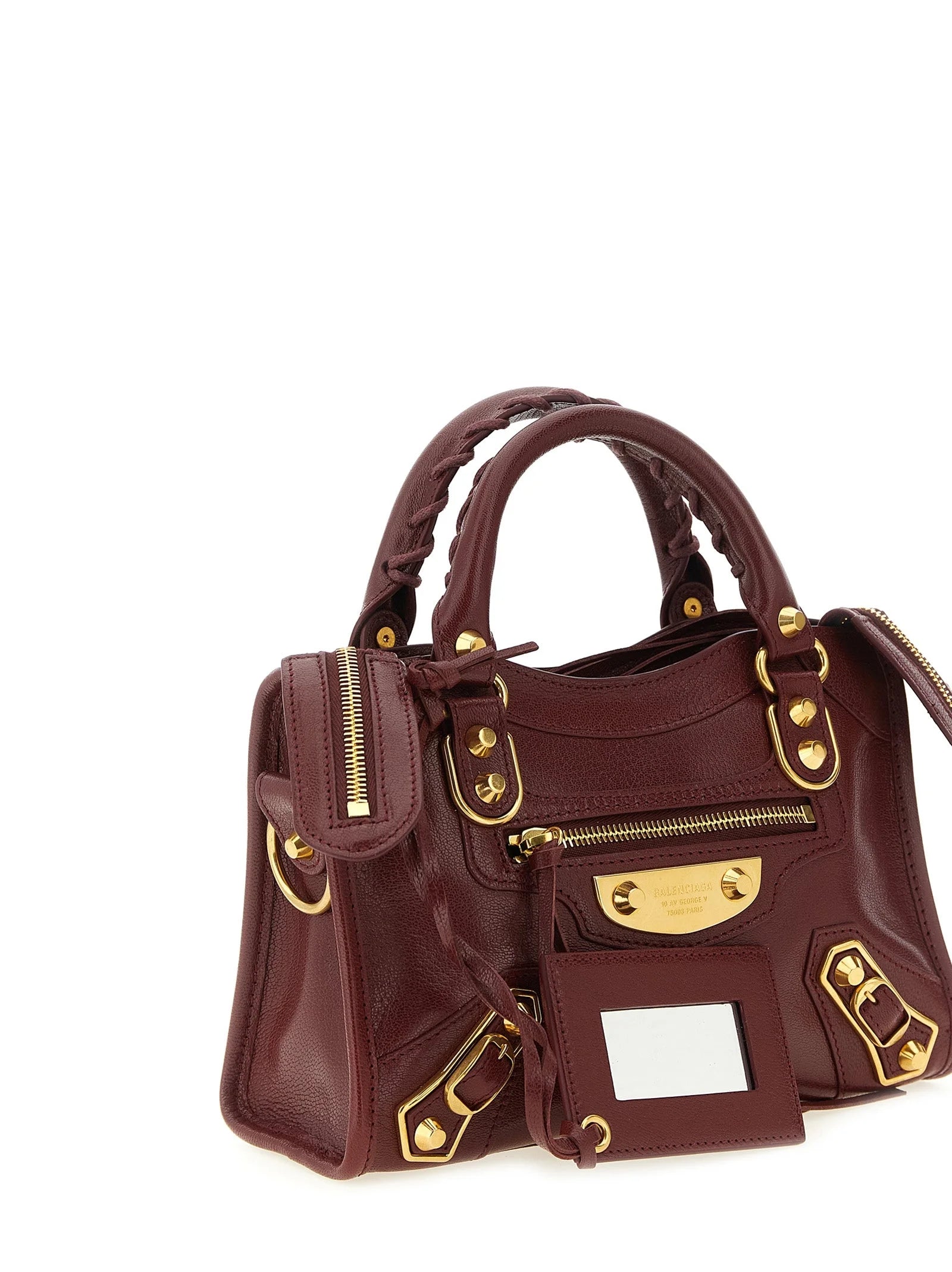 Balenciaga Bordeaux Goatskin Handbag