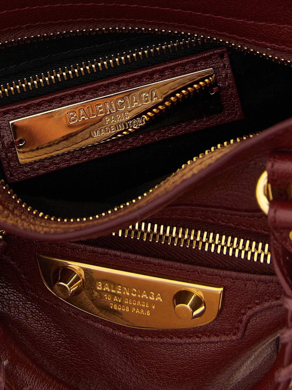 Balenciaga Bordeaux Goatskin Handbag