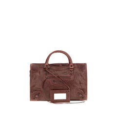 Balenciaga Bordeaux Lamb Ovis Aries Aries Handbag