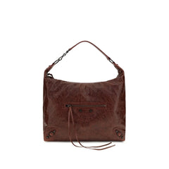 Balenciaga Bordeaux Lamb Ovis Aries Aries Shoulder Bag