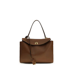 Balenciaga Hnedá kabelka z teletí kůže Bos Taurus