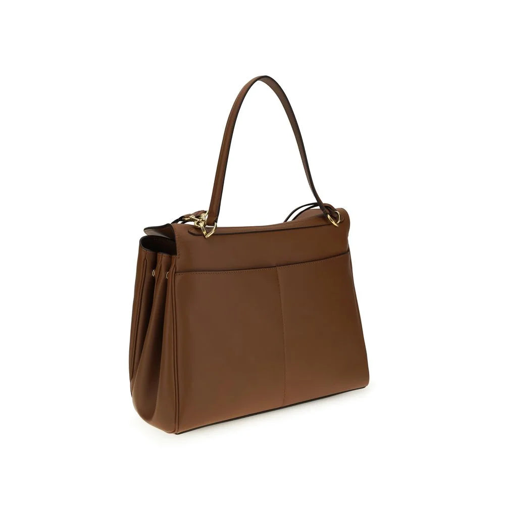 Balenciaga Hnedá kabelka z teletí kůže Bos Taurus