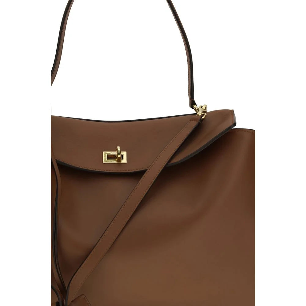 Balenciaga Hnedá kabelka z teletí kůže Bos Taurus