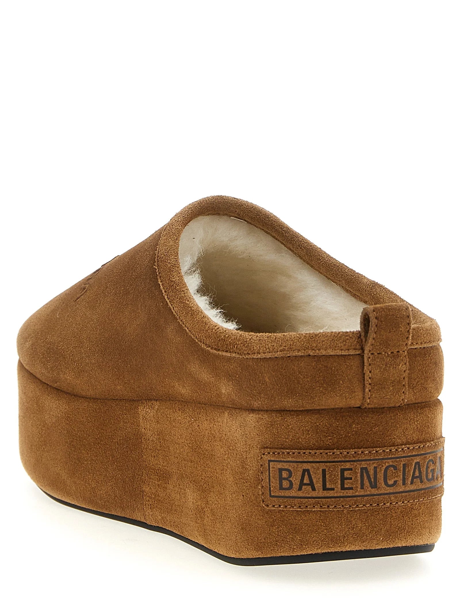 Balenciaga Brown Calfskin Mules