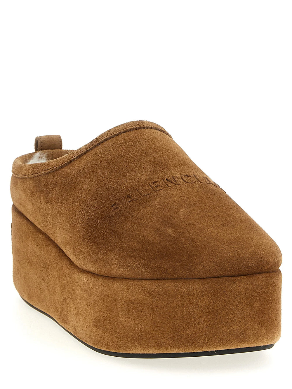 Balenciaga Brown Calfskin Mules