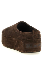Balenciaga Brown Calfskin Mules