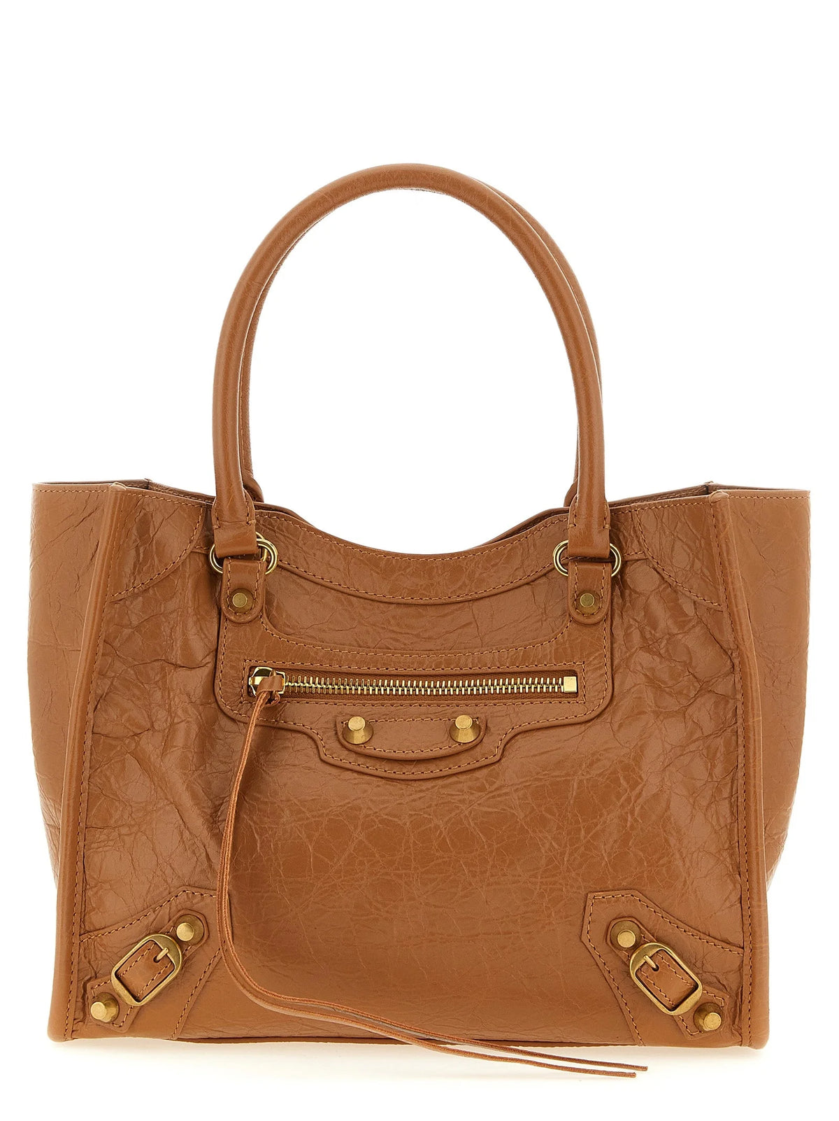 Balenciaga Brown Lamb Leather Tote Bag