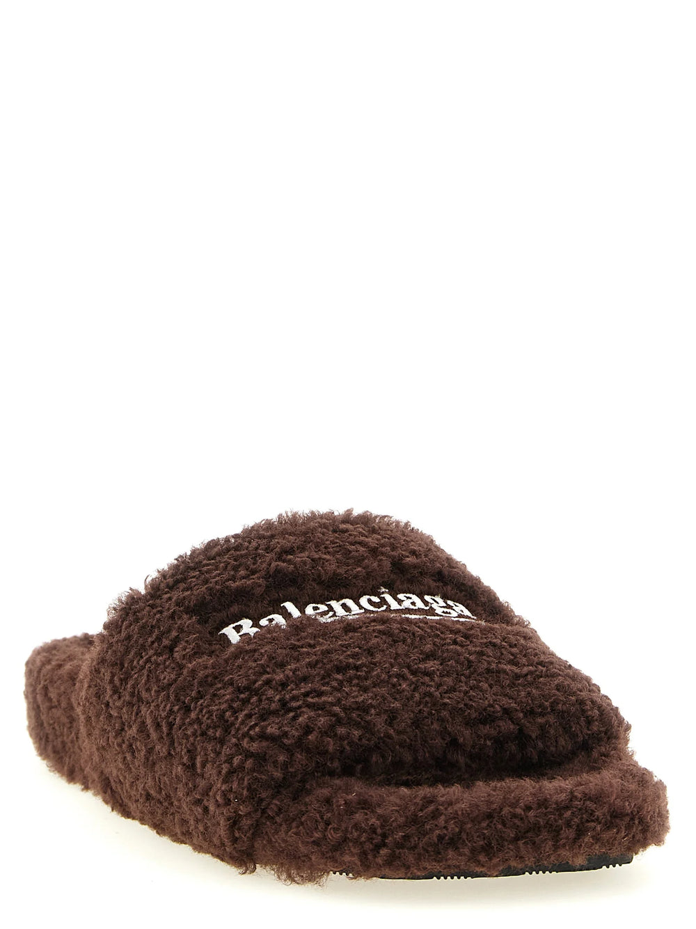 Balenciaga Brown Polyester Slides